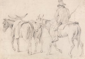 Farmer with Mules by Unbekannt Unbekannt